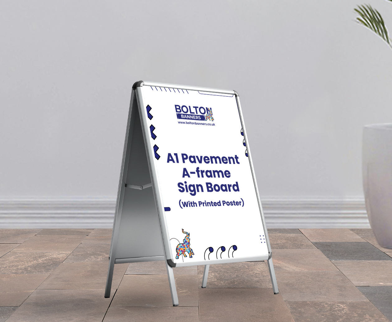 A1 Pavement A-frame Sign Board (With Printed Poster)