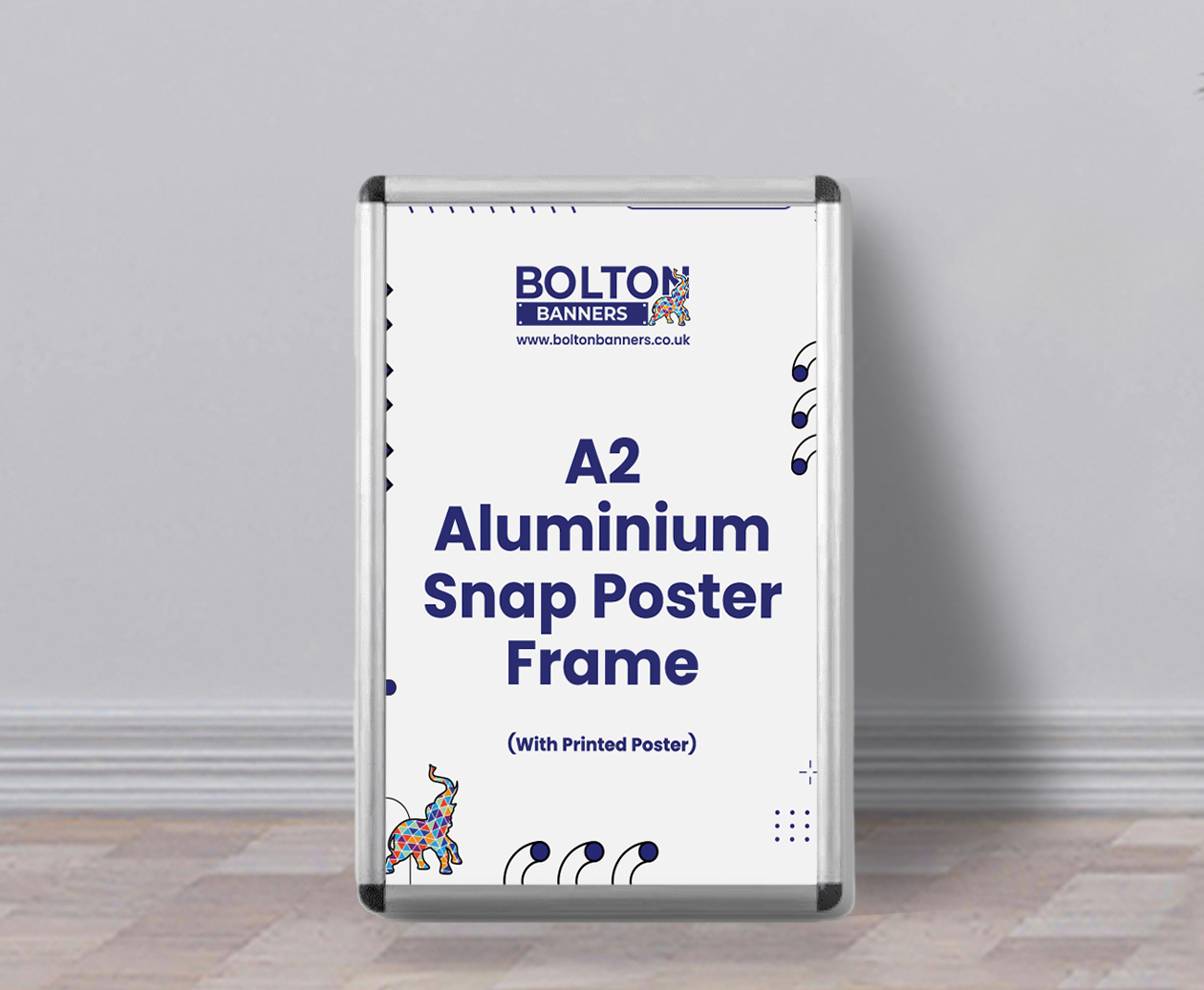 A2 Aluminium Snap Poster Frame (With Printed Poster)