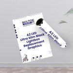 A2 LED Ultra Slim Black Lightbox Replacement Graphics