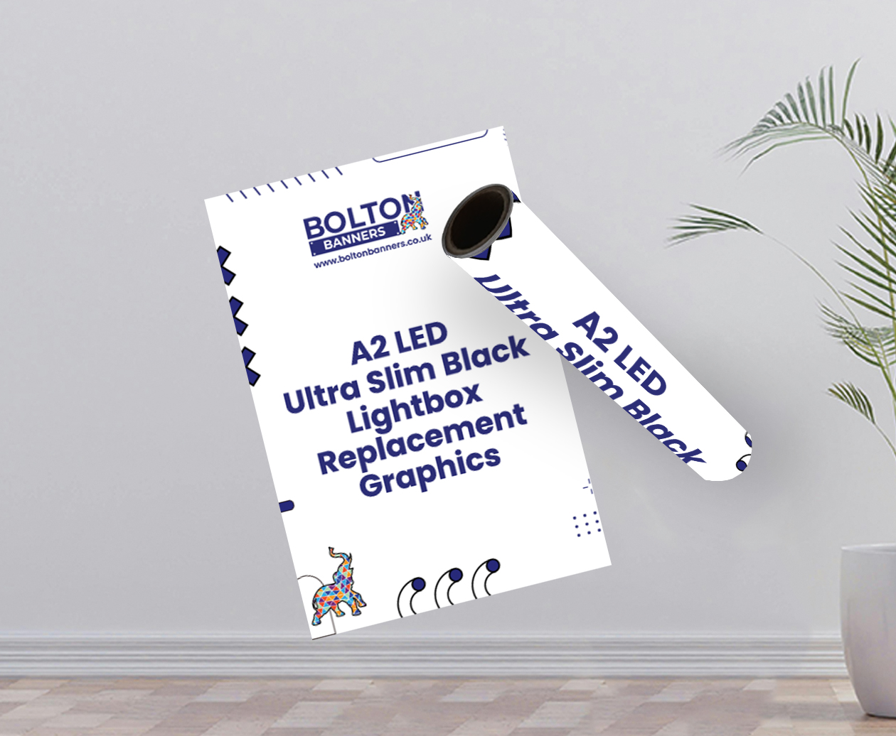 A2 LED Ultra Slim Black Lightbox Replacement Graphics