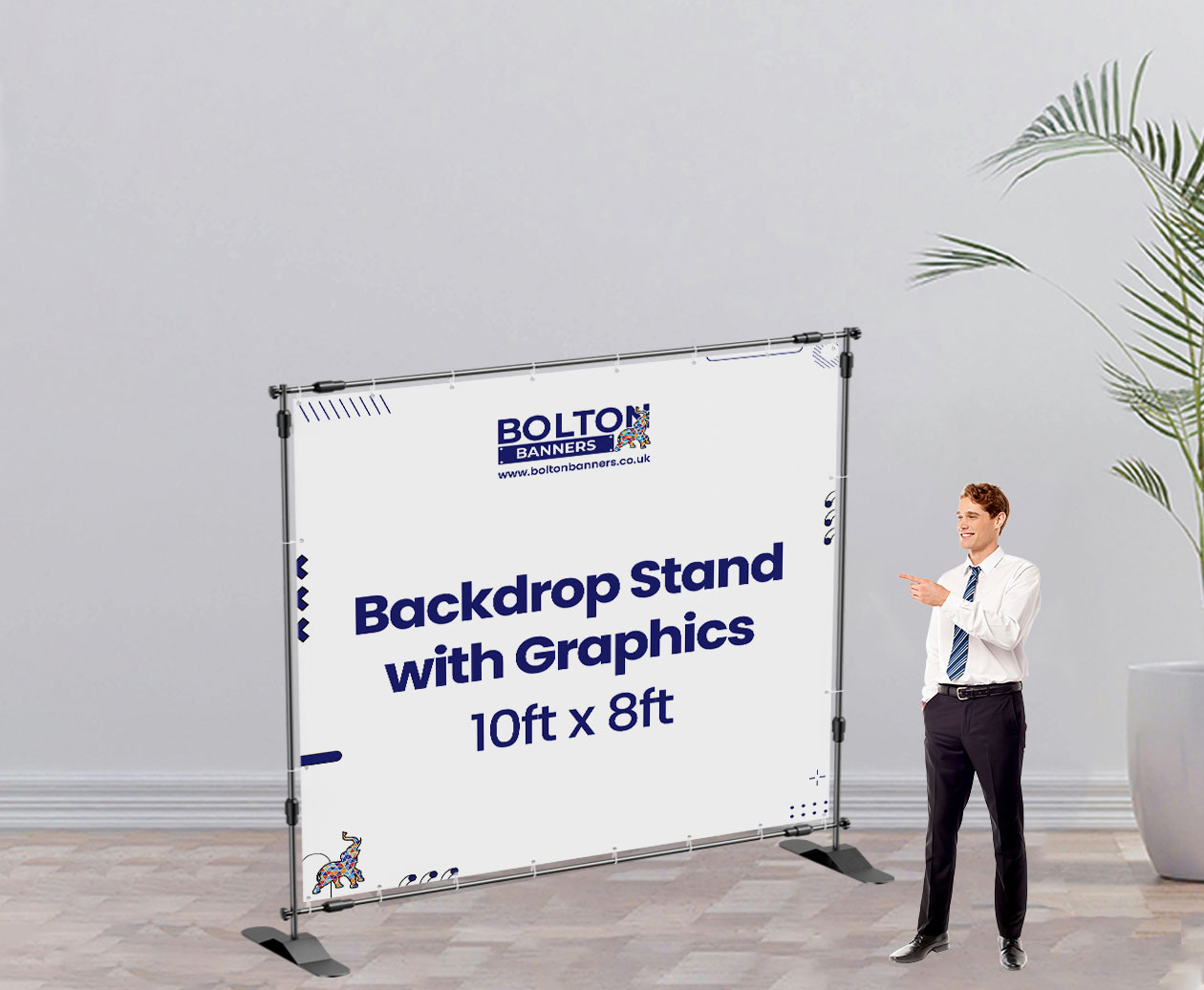 Backdrop Stand With Graphics (10ft x 8ft)