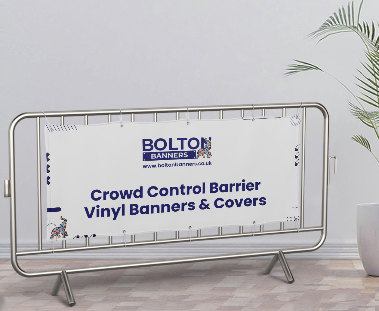 Crowd Control Barrier Vinyl Banners & Covers