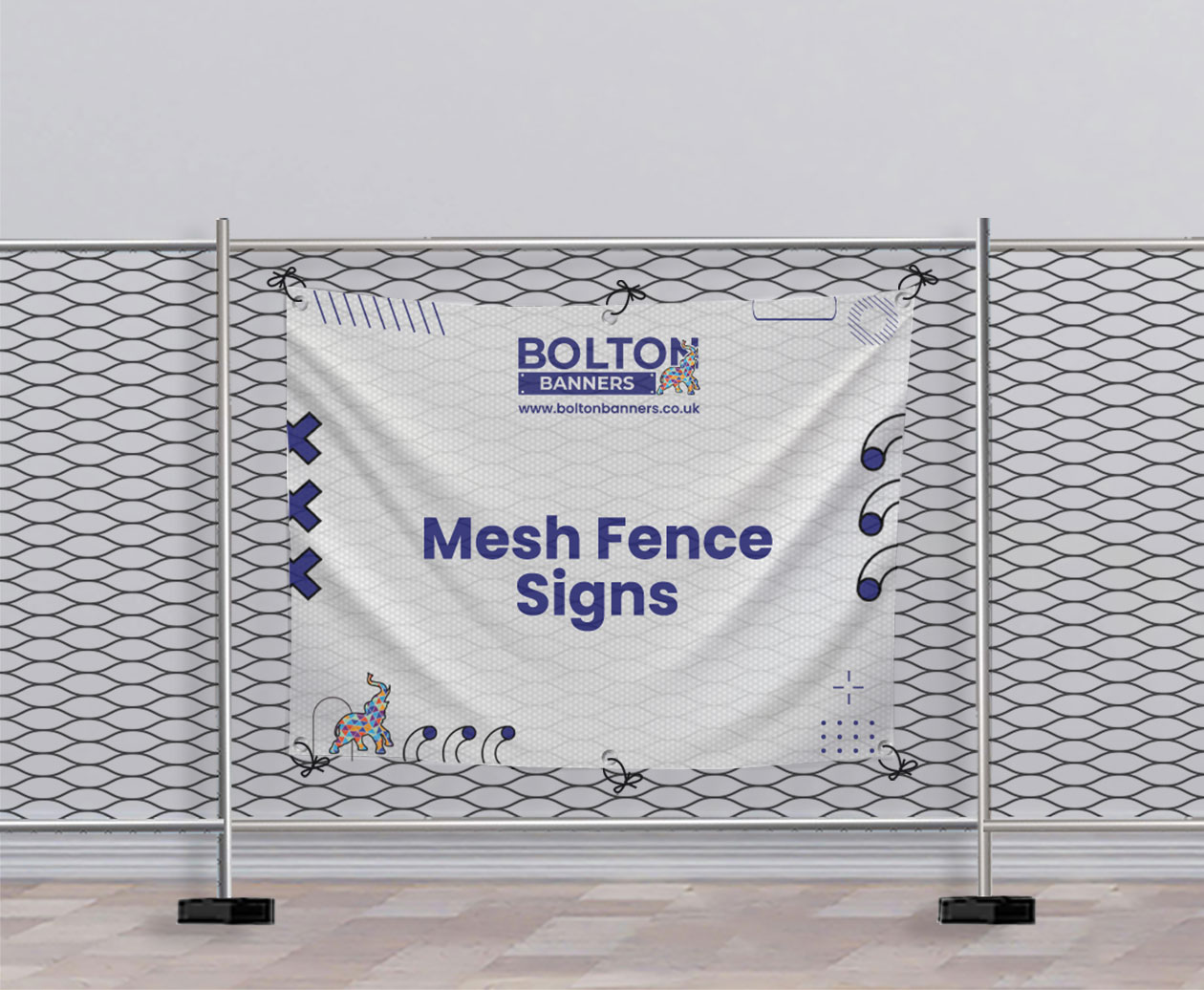 Mesh Fence Signs