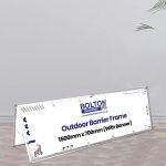 Outdoor Barrier Frame 1500mm x 700mm (With Banner)