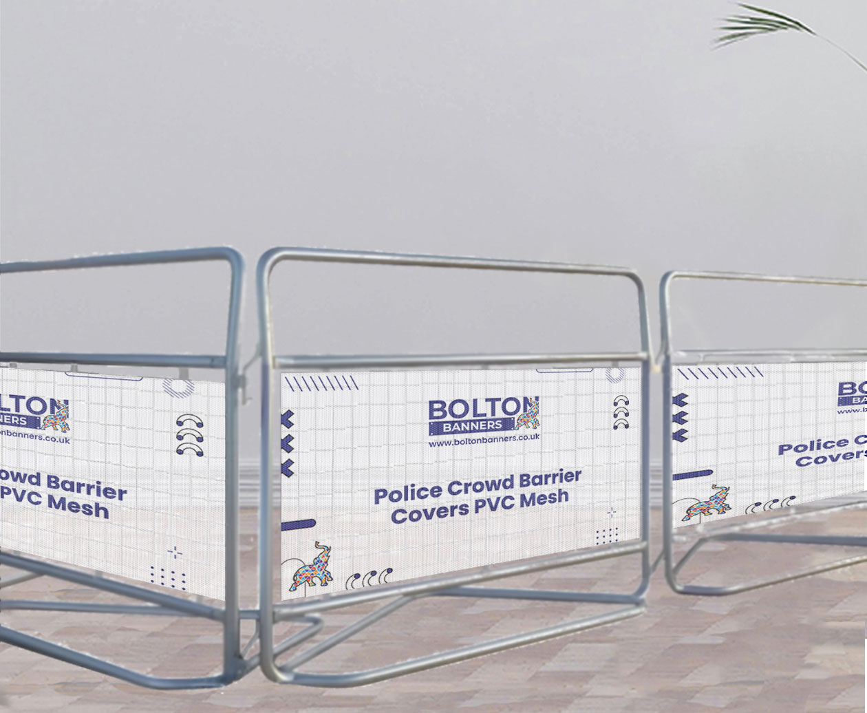 Police Crowd Barrier Covers PVC Mesh