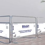Police Crowd Barrier Covers PVC Vinyl