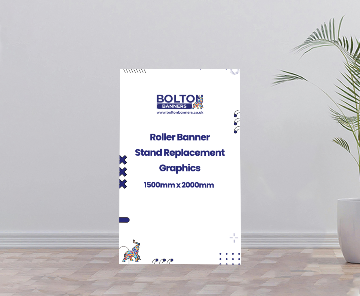 Roller Banner Stand Only (1500mm x 2000mm) Replacement Graphics