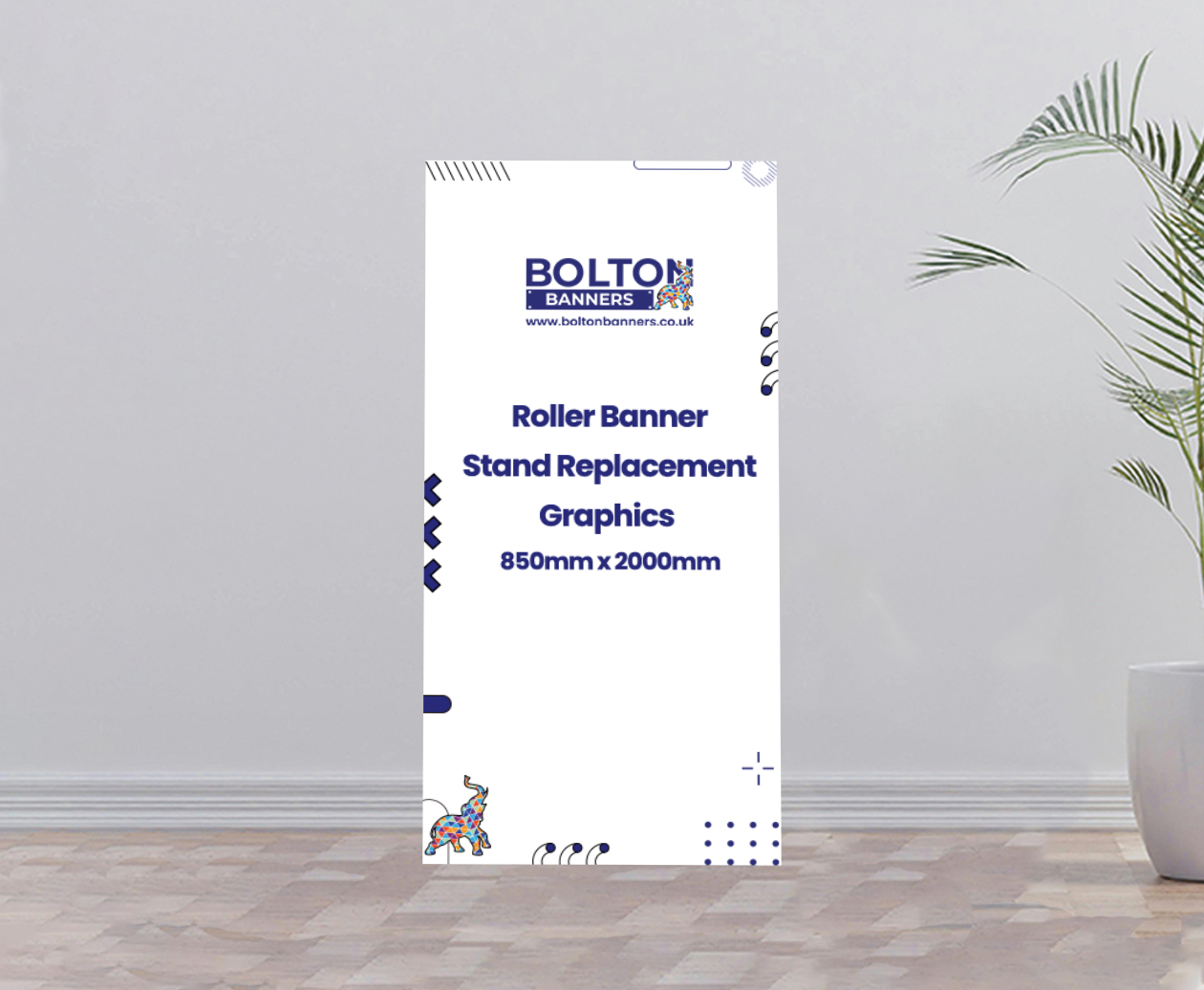 Roller Banner Stand Only (850mm x 2000mm) Replacement Graphics